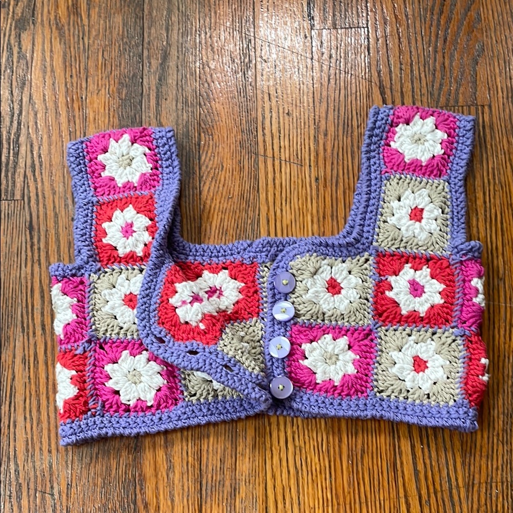 Colorful Crochet Vest
